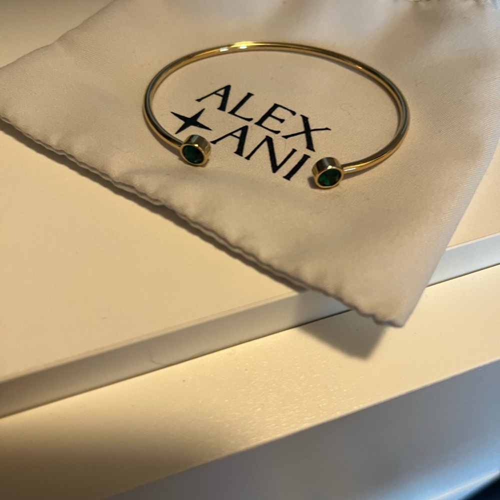 Alex and Ani Emerald Flex Cuff Bracelet